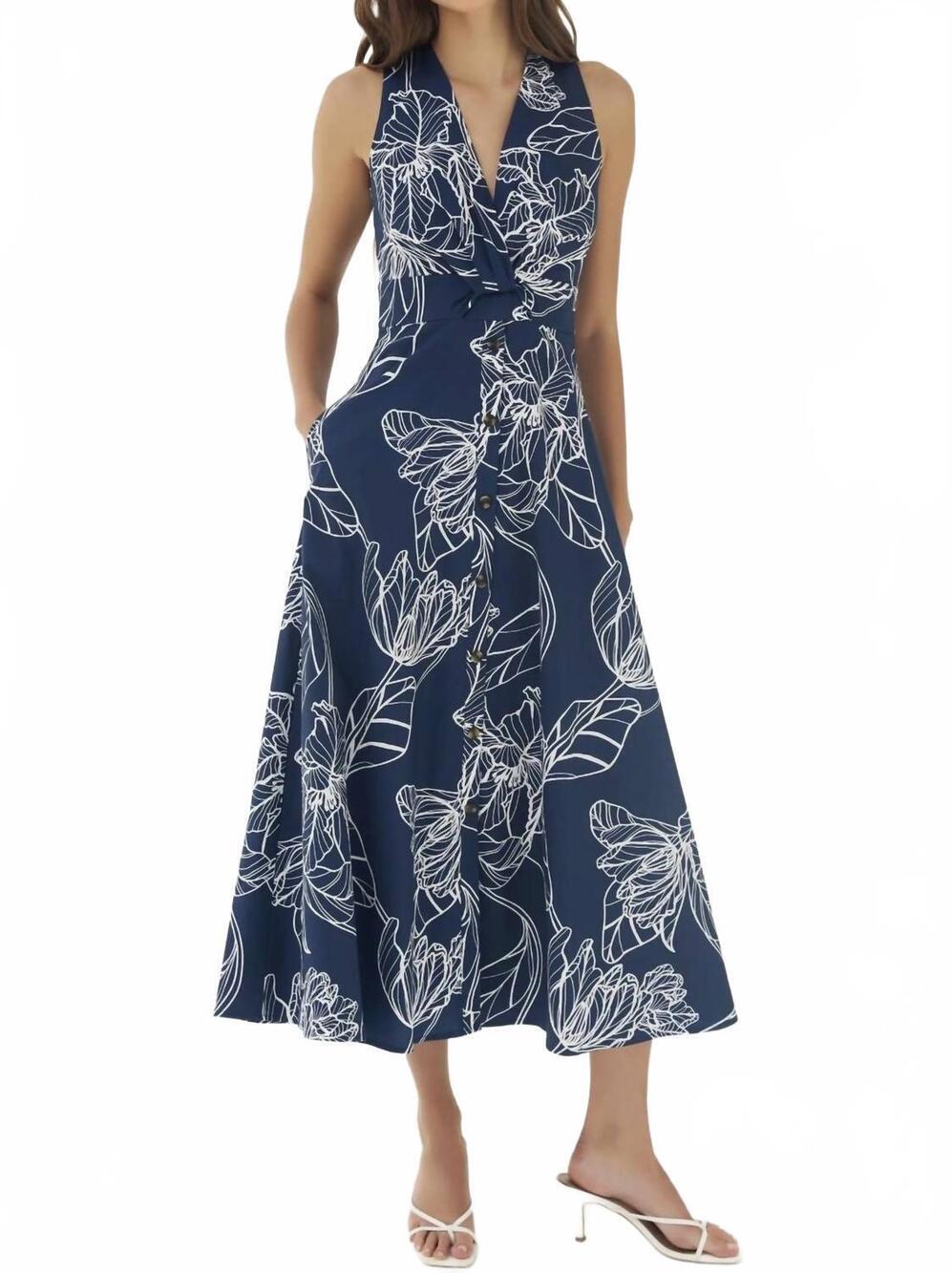 NEW HUTCH bates dress in blue